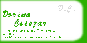 dorina csiszar business card